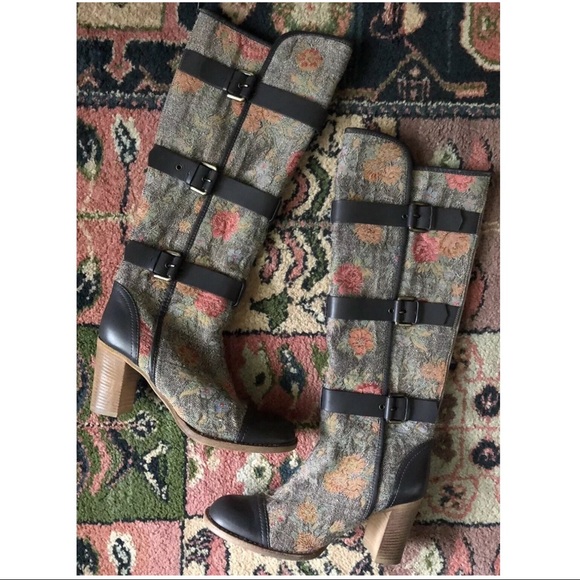 Free People Shoes - Free People Anna Sui $730 Tapestry leather boot
